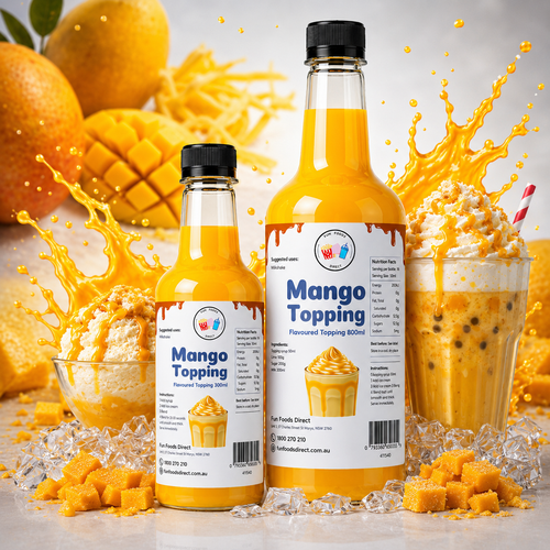 Mango Milkshake Syrup & Dessert Topping for Thickshakes, Sundaes & Drinks