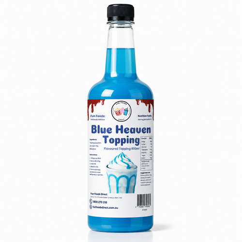 Blue Heaven Milkshake Syrup & Dessert Topping for Thickshakes, Sundaes & Drinks