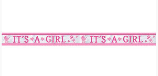 It's A Girl Foil Banner