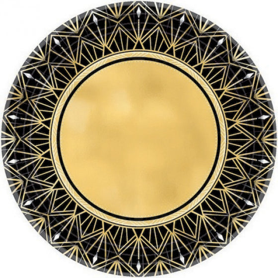 Glitz & Glam Metallic Hollywood Round Plate