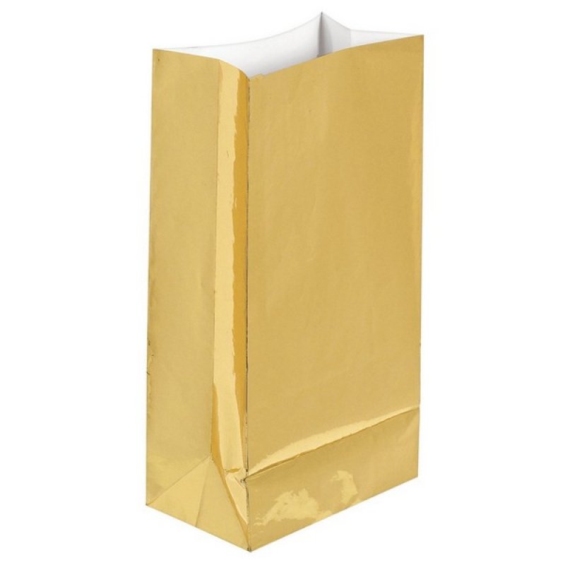 Gold Large Paper Treat Bags