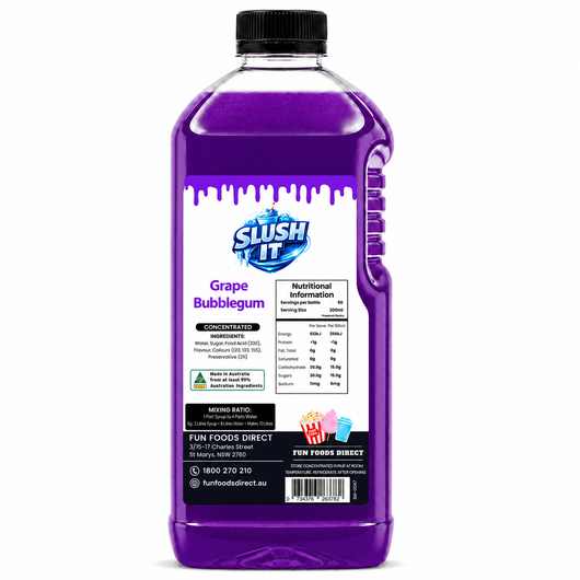 Grape Bubblegum Slushy Mix 2L Bottle