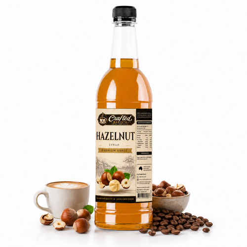 Hazelnut Syrup Premium Range 800mL | Rich Roasted Hazelnut Café Syrup