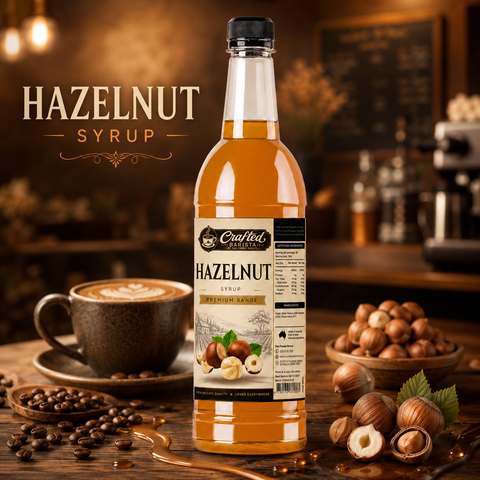 Hazelnut Syrup Premium Range 800mL | Rich Roasted Hazelnut Café Syrup
