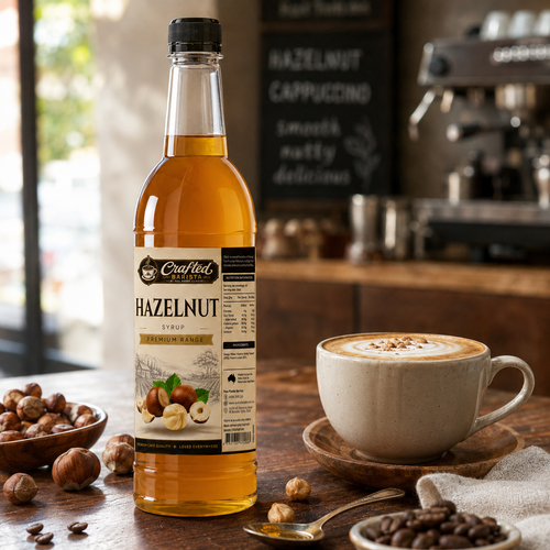 Hazelnut Syrup Premium Range 800mL | Rich Roasted Hazelnut Café Syrup