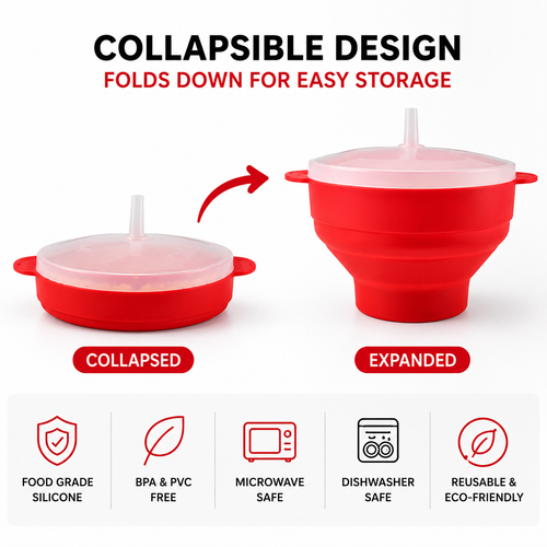 Microwave Popcorn Popper Bowl