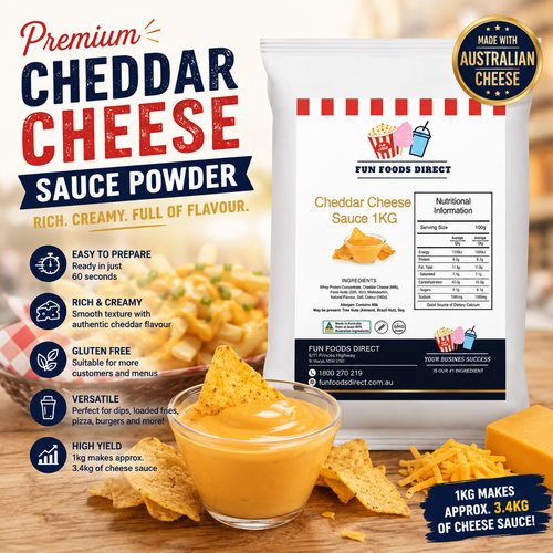 Australian Cheddar Cheese Sauce Powder – Rich, Creamy & Full of Flavour