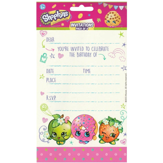 Shopkins Invitations