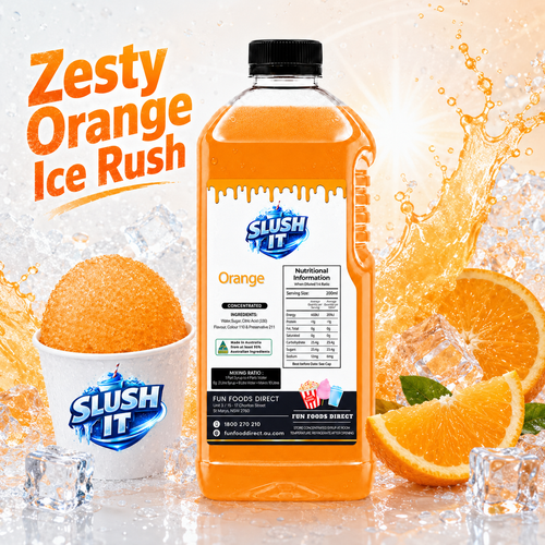Orange Sno Cone Bottle