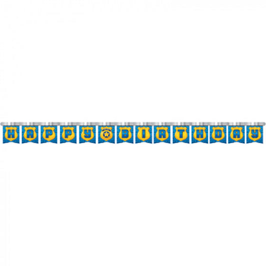 Police Party Jointed Happy Birthday Banner