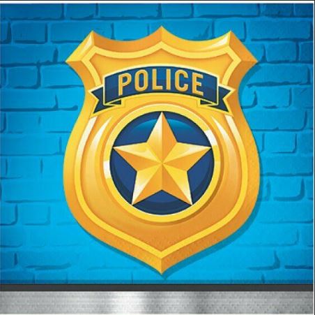 Police Party Beverage Birthday Napkins