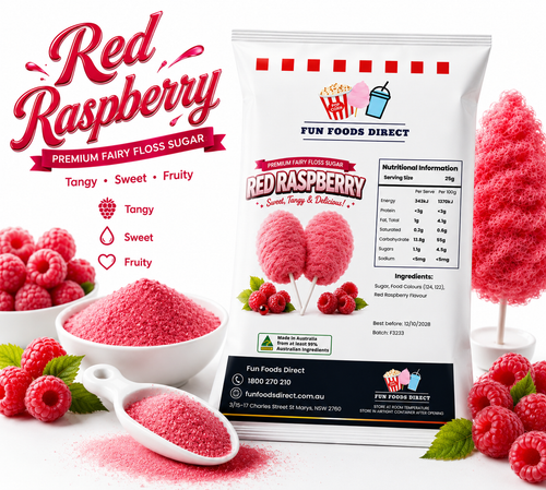 Red Raspberry Premium Fairy Floss Sugar