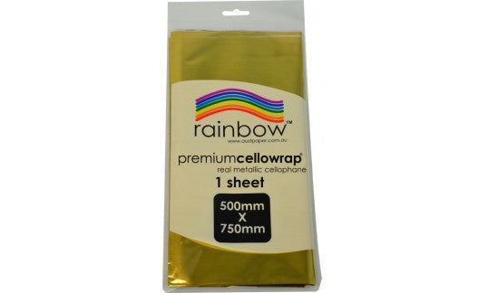 Metallic Cellophane 500mm x 750mm Pack of 25