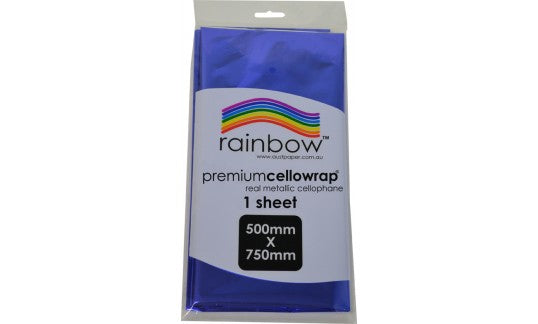 Metallic Cellophane 500mm x 750mm Pack of 25