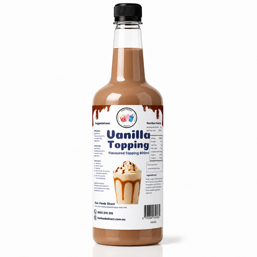 Vanilla Milkshake Syrup & Dessert Topping for Thickshakes, Sundaes & Drinks
