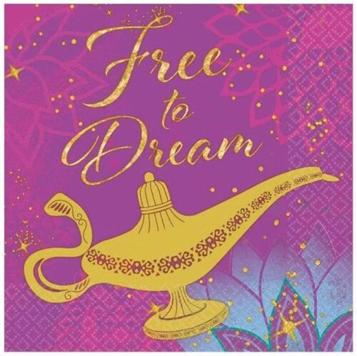 Aladdin Disney Princess Jasmine Genie Kids Birthday Party Paper Beverage Napkins