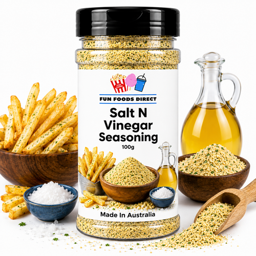 Salt N Vinegar Seasoning 100g | Tangy Flavour Boost for Chips, Popcorn & Snacks