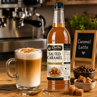 Salted Caramel Syrup Premium Range 800mL | Rich Buttery Salted Caramel Café Syrup