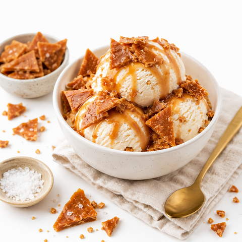 Salted Caramel Shards 100g | Crunchy Caramel Pieces for Desserts, Sundaes & Baking