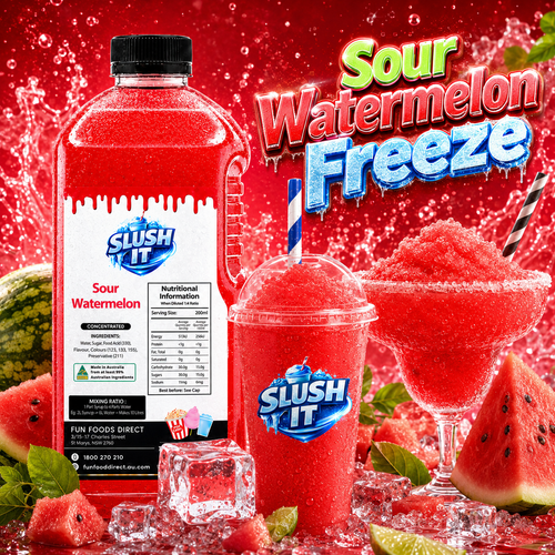 Sour Watermelon Slushy Mix 2L Bottle