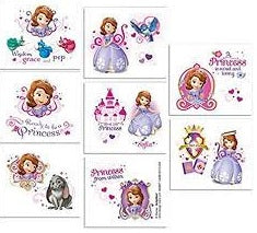 Sofia The First Tattoo Favors