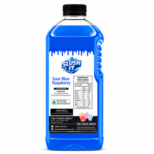 Sour Blue Raspberry Slushy Mix 2L Bottle