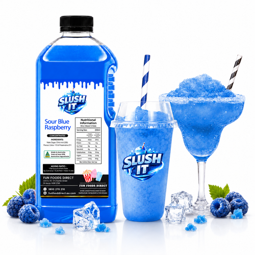Sour Blue Raspberry Slushy Mix 2L Bottle