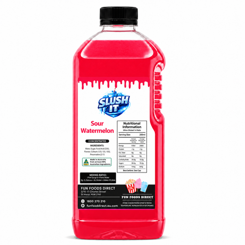 Sour Watermelon Slushy Mix 2L Bottle