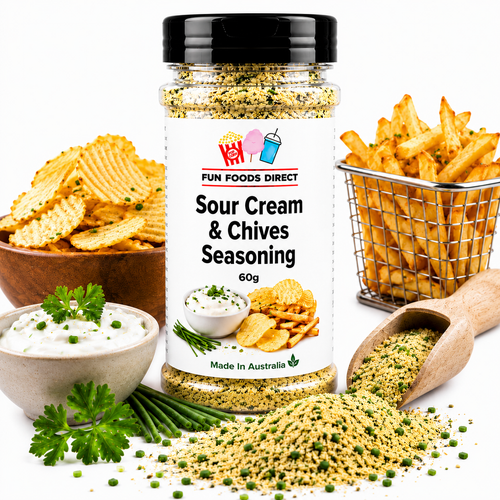 Sour Cream & Chives Seasoning 60g | Creamy Herb Flavour Boost for Chips & Snacks