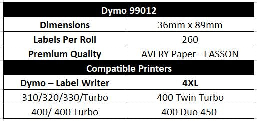 DYMO Compatible Shipping Labels