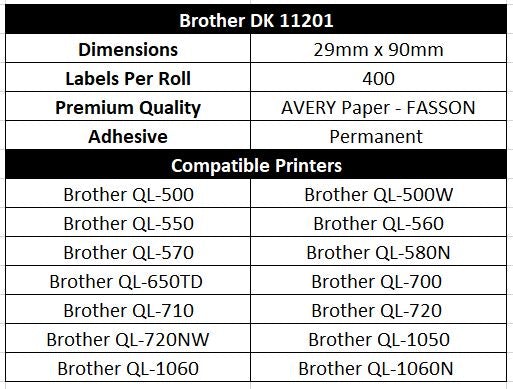 Brother Compatible Shipping Labels