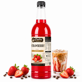 Strawberry Syrup Premium Range 800mL | Sweet Sun-Ripened Strawberry Café Syrup
