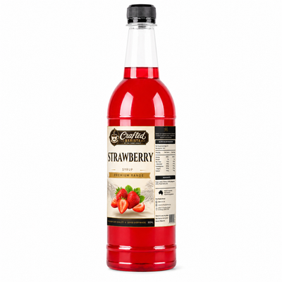 Strawberry Syrup Premium Range 800mL | Sweet Sun-Ripened Strawberry Café Syrup