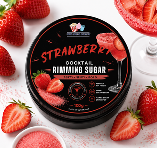 Strawberry Cocktail Rimming Sugar | Sweet, Vibrant & Perfect for Cocktails