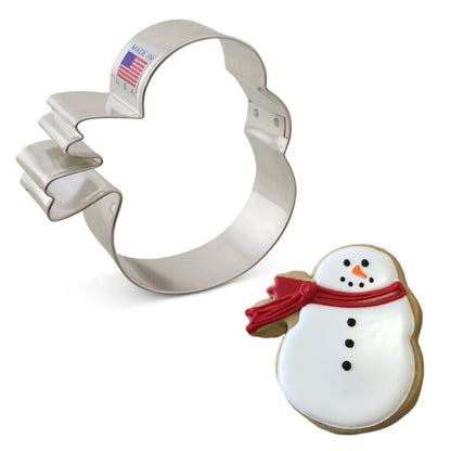 Snowman with Scarf Premium Tin Cookie Cutter