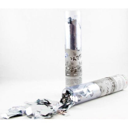 Wedding - Birthday - NYE Twist Poppers Silver Metallic